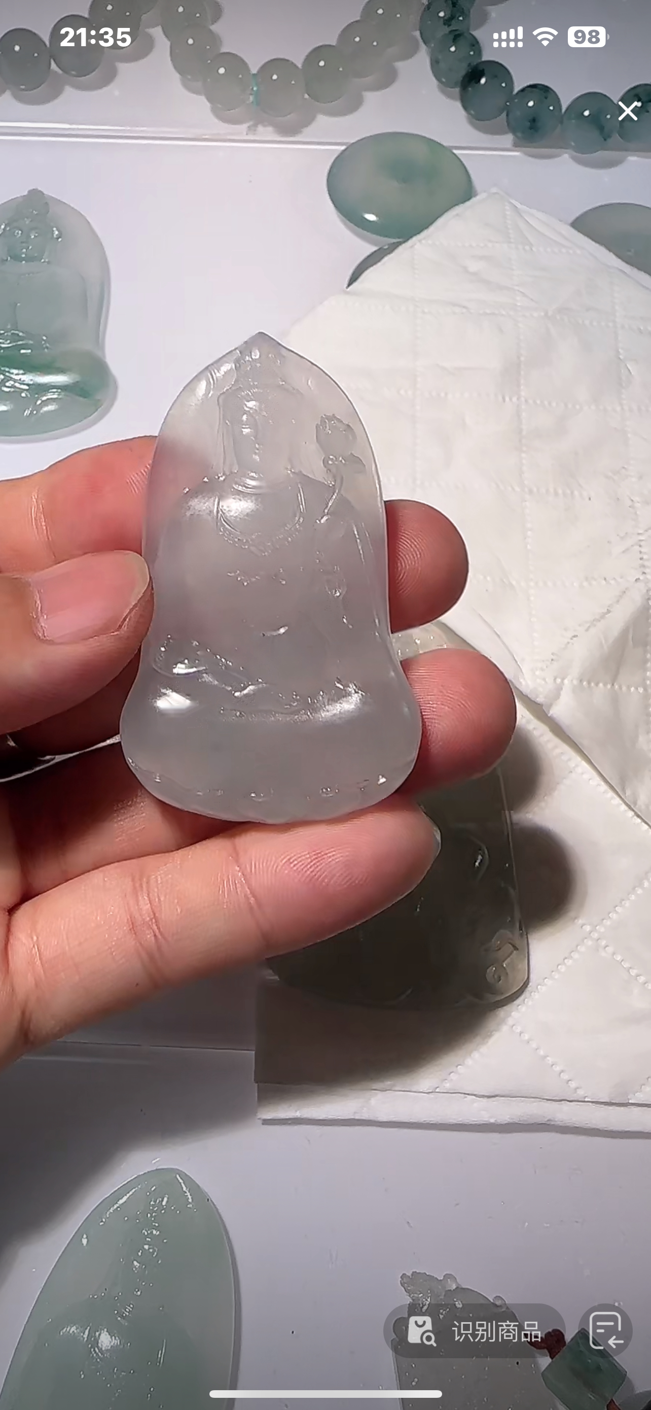 缅甸翡翠A货观音