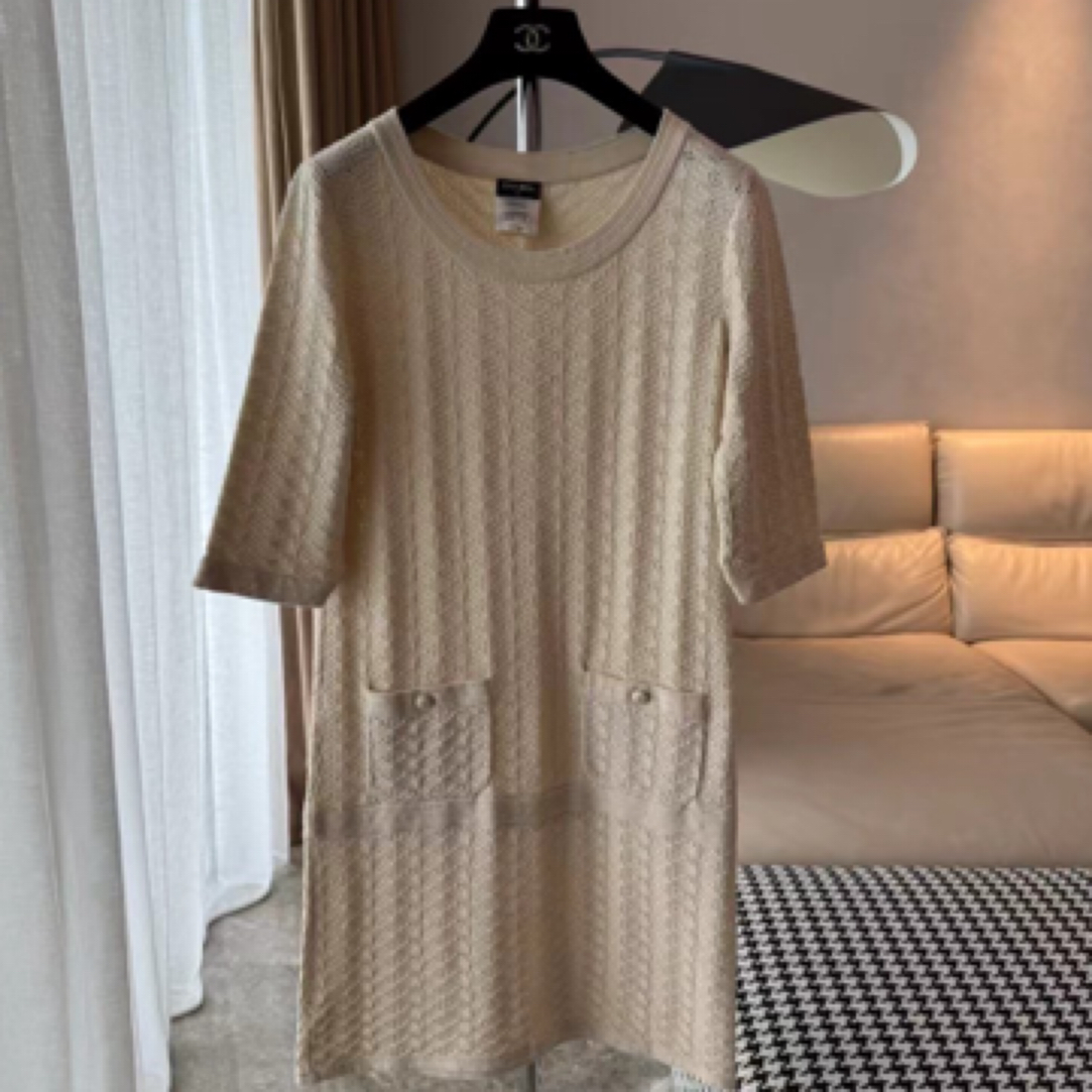 99新 Chanel/香奈儿 香奈儿针织连衣裙/38码/E00567