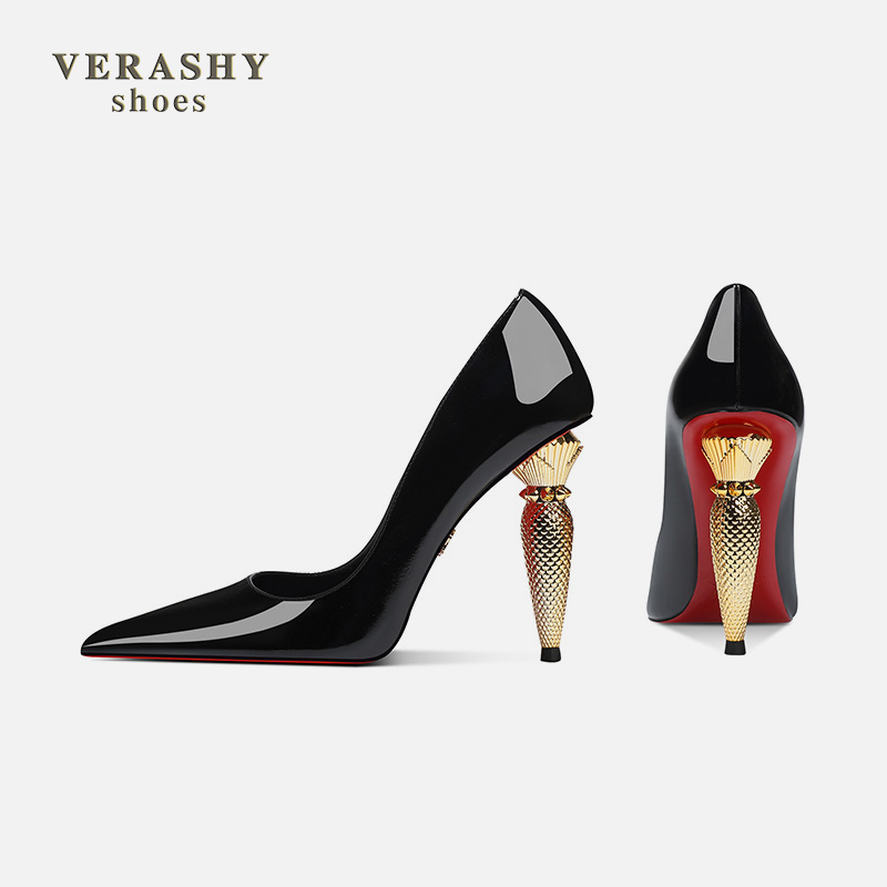 红底高跟鞋女2025春秋新款细跟黑色性感御姐气质名媛尖头单鞋