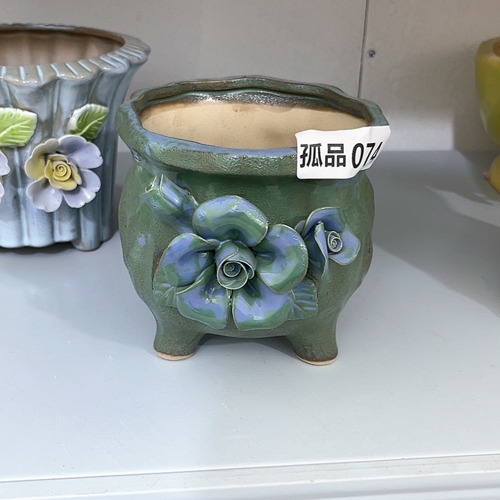 紫砂花盆粗陶材质多肉花盆