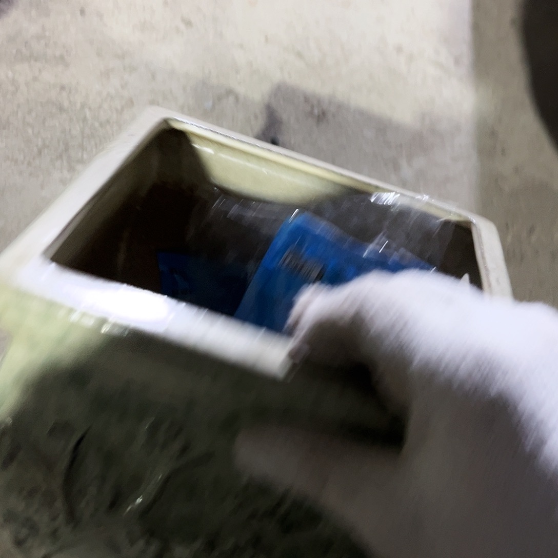 紫砂花盆花盆里的小