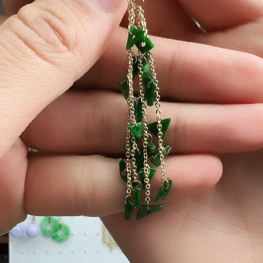 翡翠耳饰未镶嵌耳饰