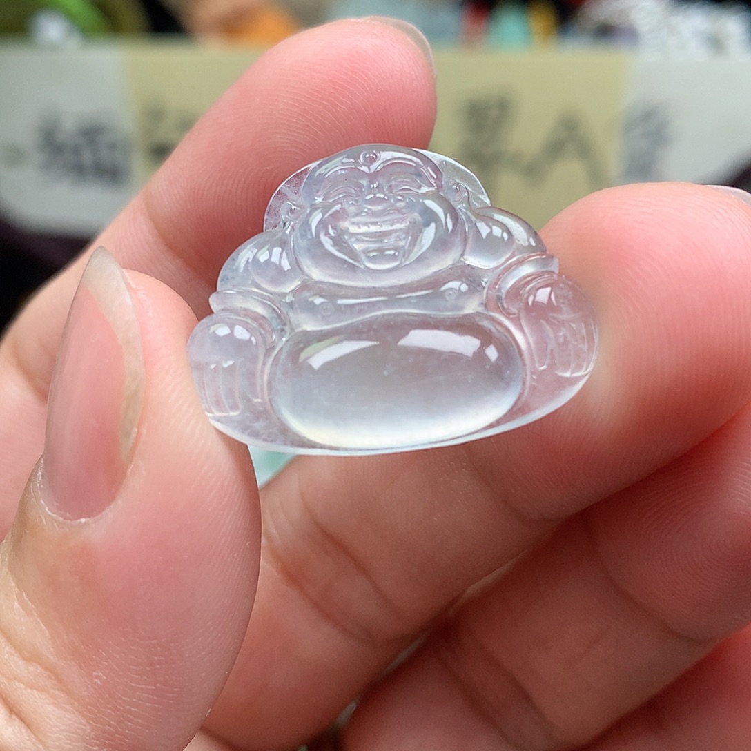 翡翠散珠缅甸天然A货翡翠冰种佛公