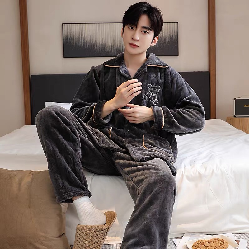 【CD#300-350编码】非主图款 秋冬男款开衫睡衣家居服