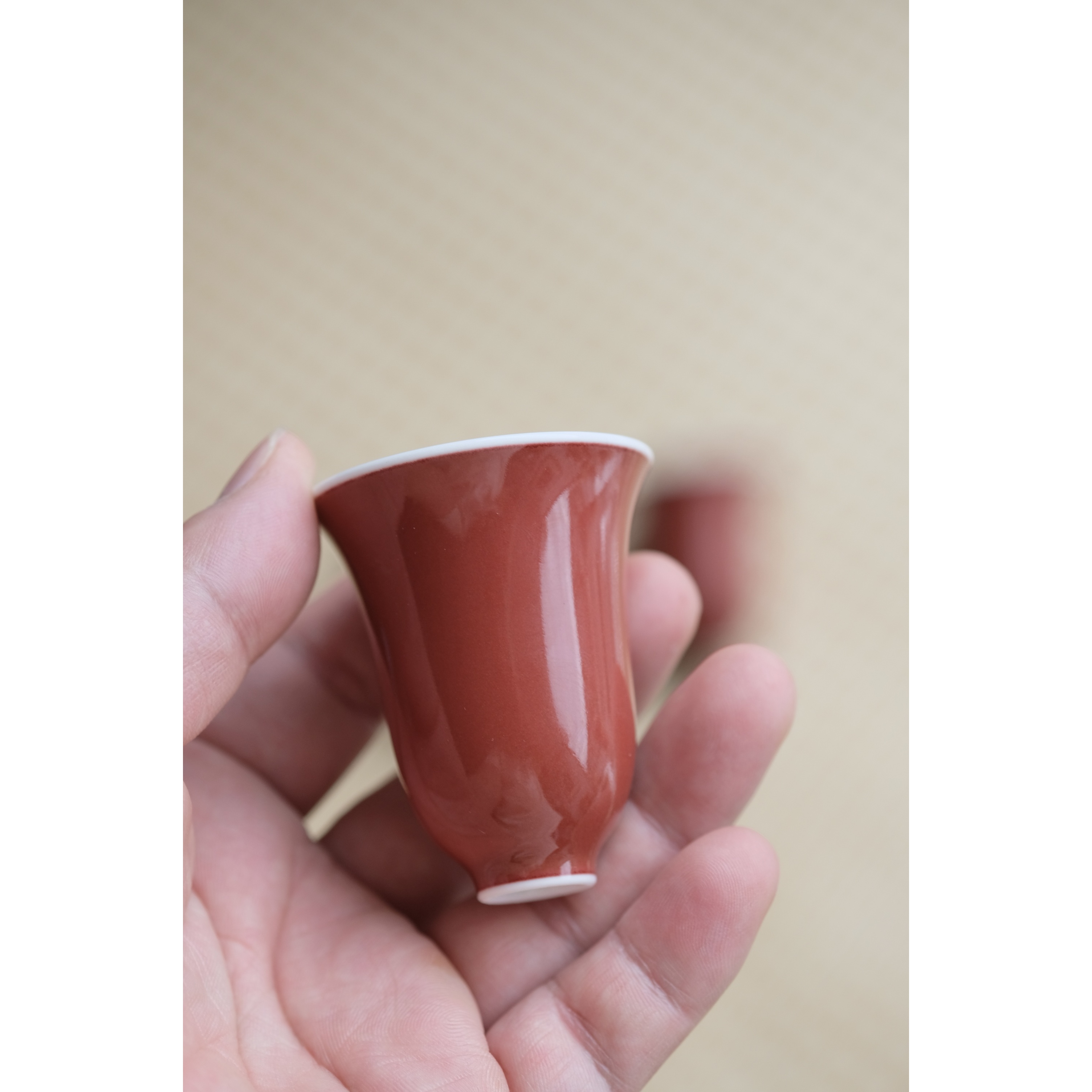 【慕白茶集】豇豆红釉秋露杯