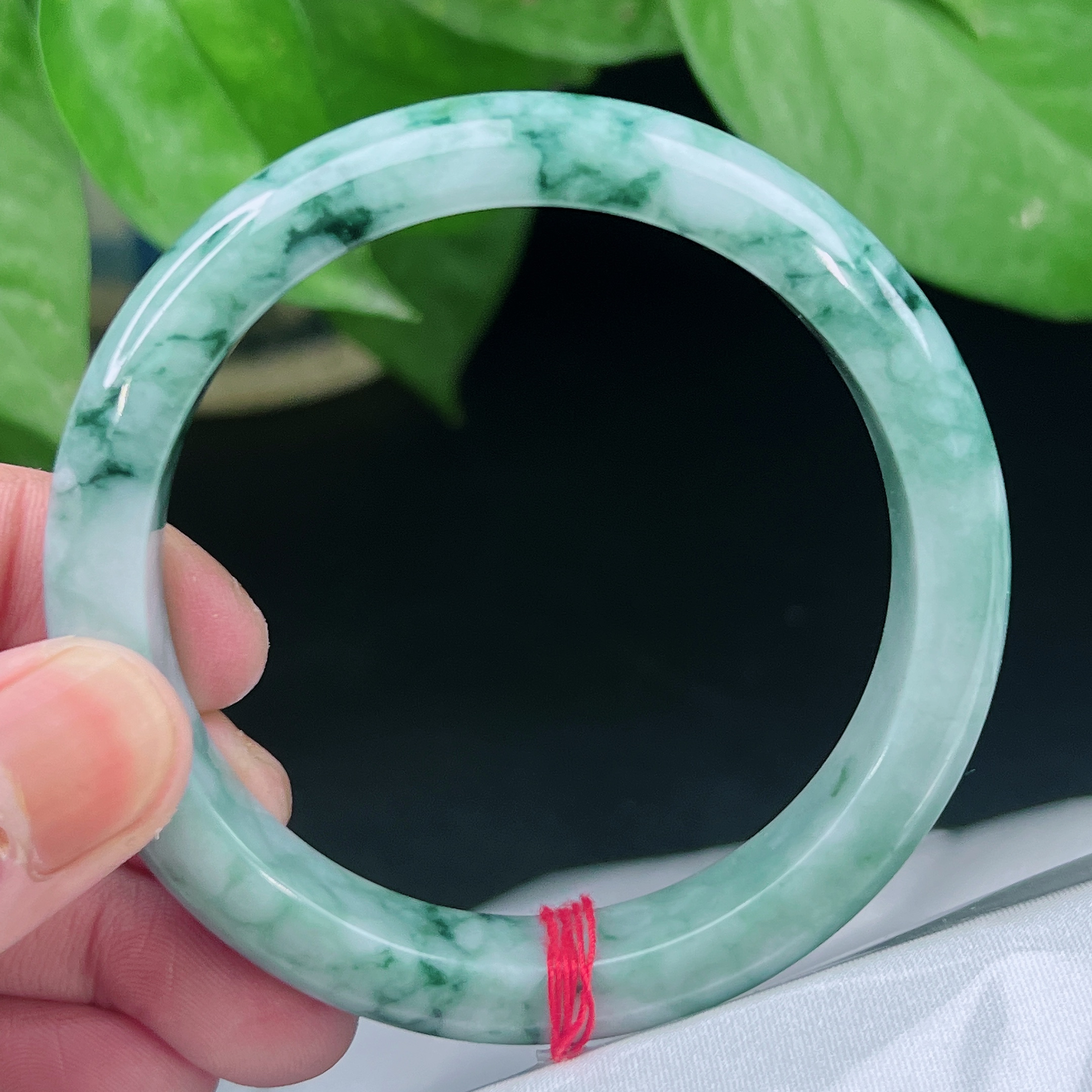 【可铱翡翠手镯】缅甸天然翡翠a货手镯，圈58.5（8201）正