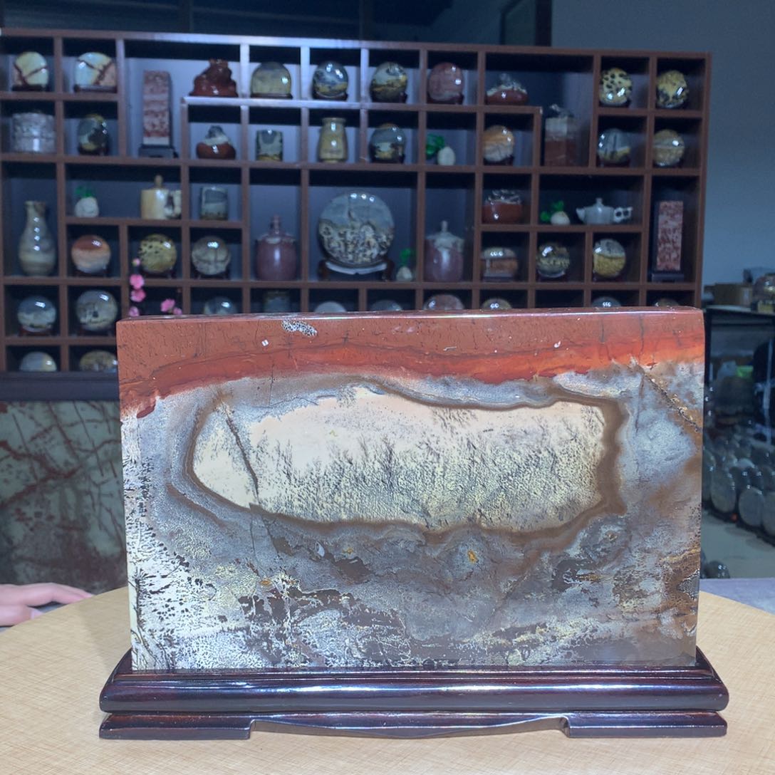 紫砂广西国画石，收藏观赏