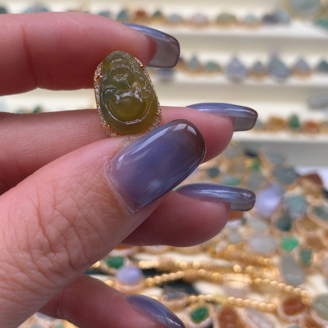 翡翠银S925镶嵌颈饰