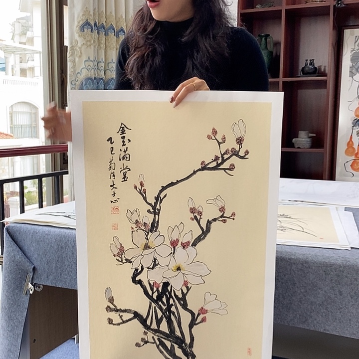 国画纯手绘国画写意作品45*68