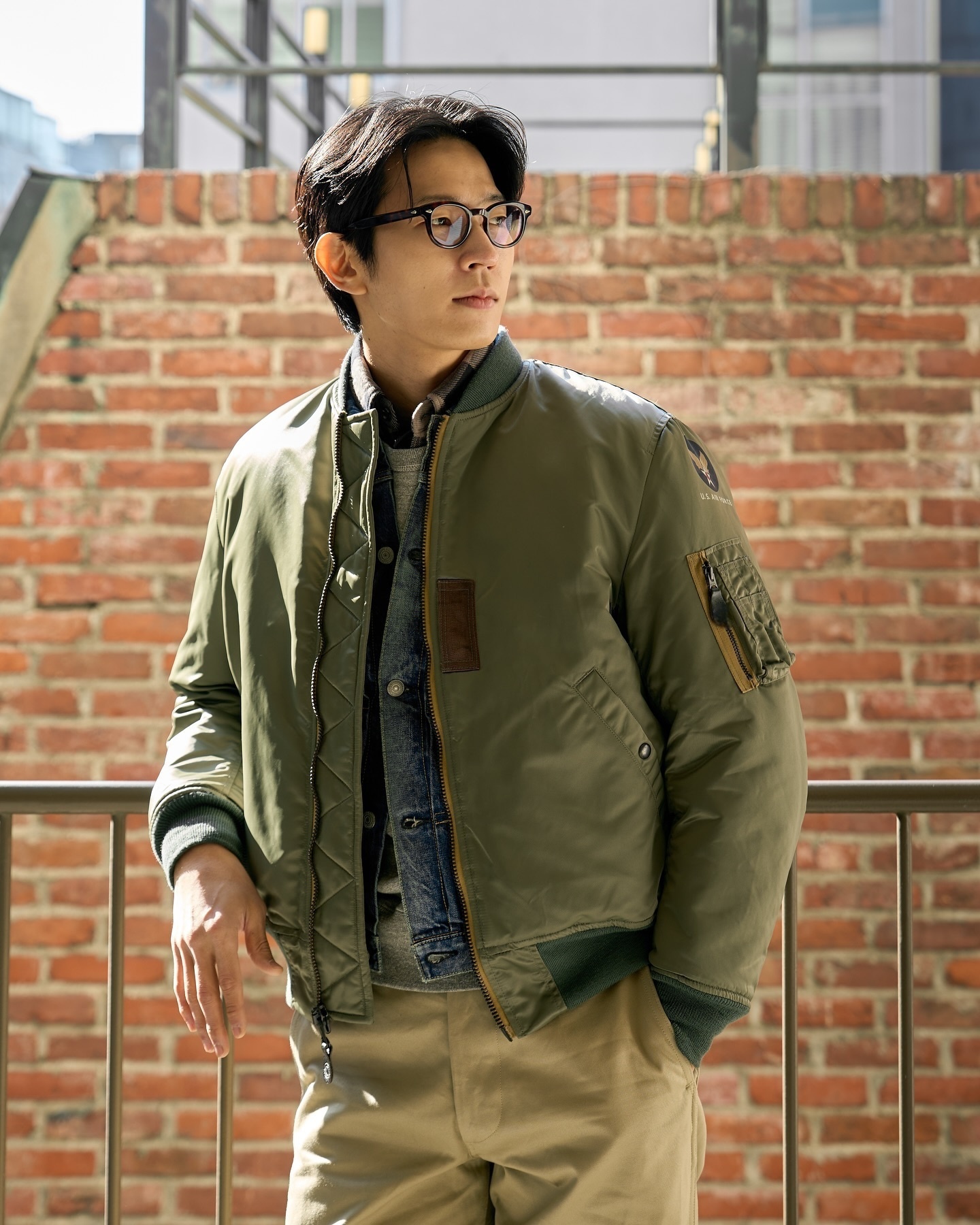 vintage日系ma-1飞行员夹克棉服秋冬季复古工装加厚保暖外套男士