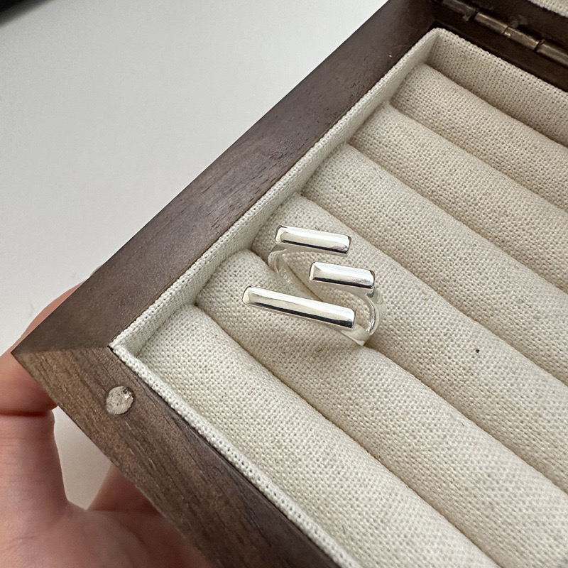 925银戒指 S925银「原配」几何戒指个性ins小众设计网红百搭轻奢