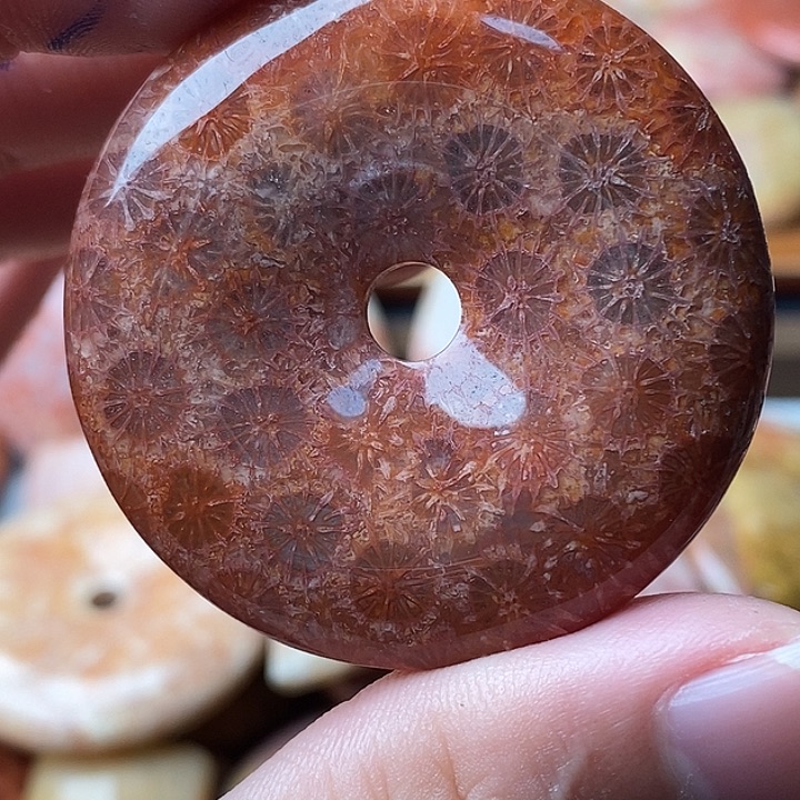 华***h硅化珊瑚未镶嵌颈饰