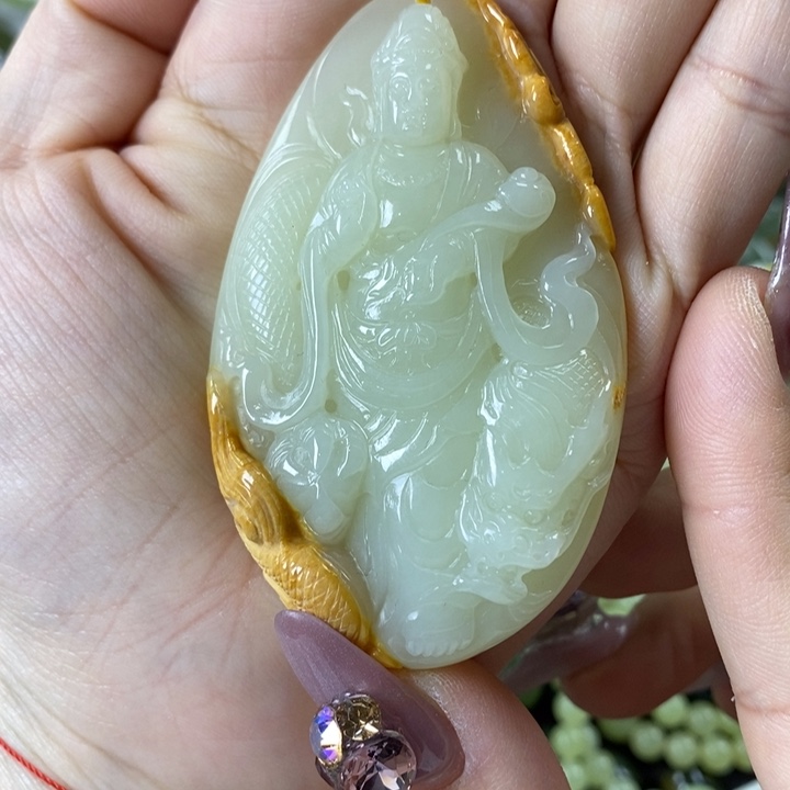 透闪石质玉挂件未镶嵌你****天