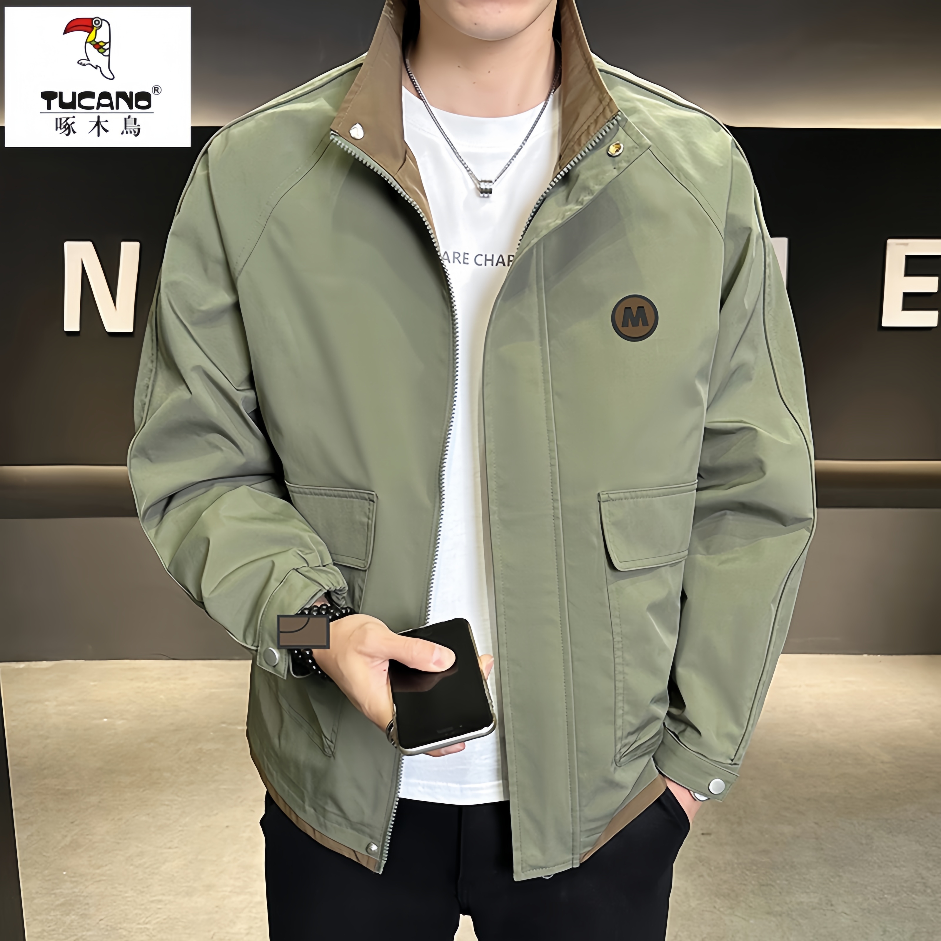 TUCANO/啄木鳥正品秋冬季加棉男士夹克休闲二棉加厚外套