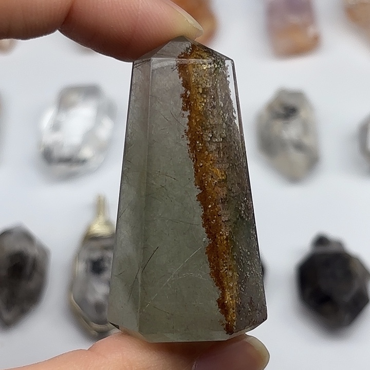 水晶颈饰未镶嵌幽灵水晶50mm