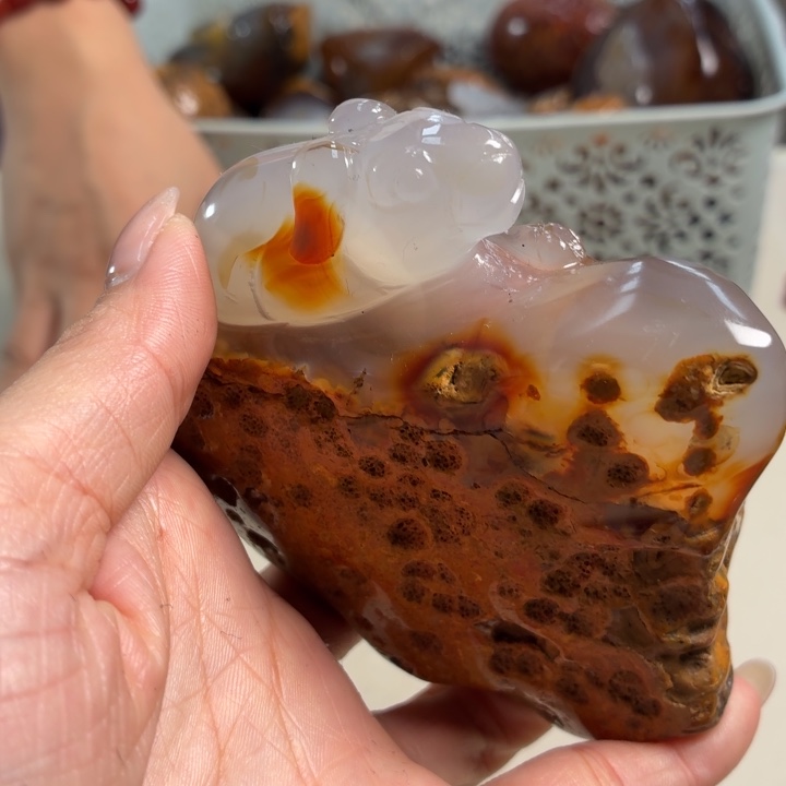 玛瑙/玉髓未镶嵌吊坠(不含链)