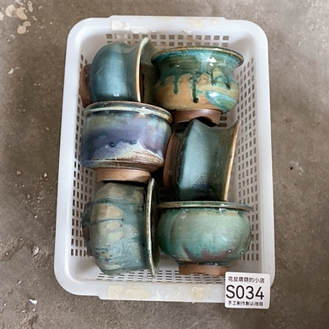 紫砂花盆034微瑕品口径7到8左右