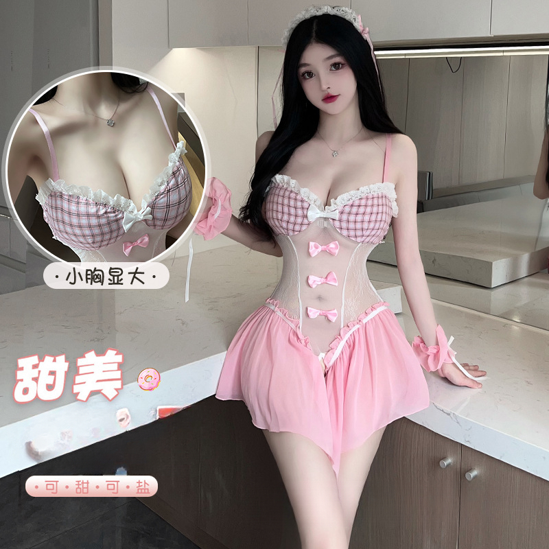 可爱性感小胸夏季薄款家居服套装2776睡衣