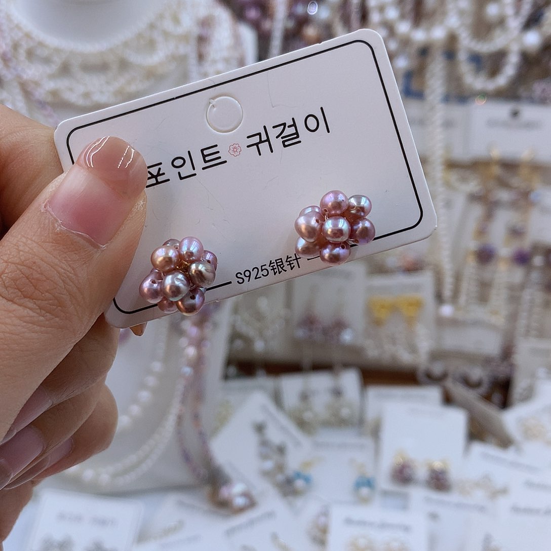 项链银S925镶嵌淡水珍珠