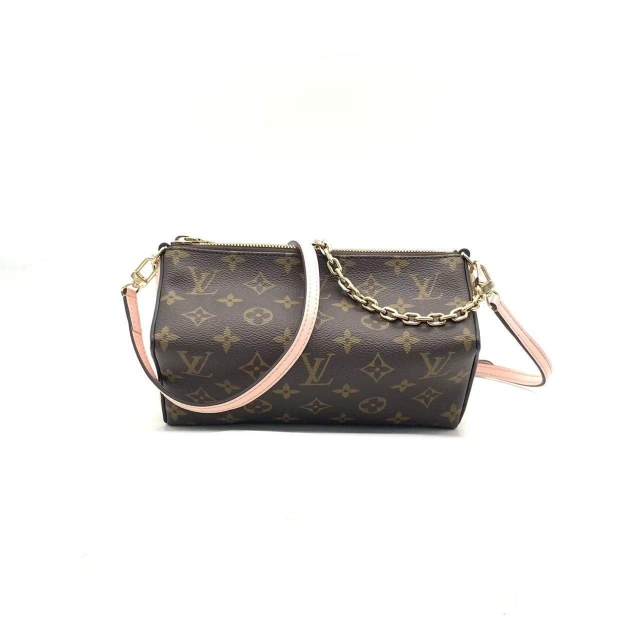 99新 LouisVuitton/路易威登 【安则专属】老花拼粉杨桃包