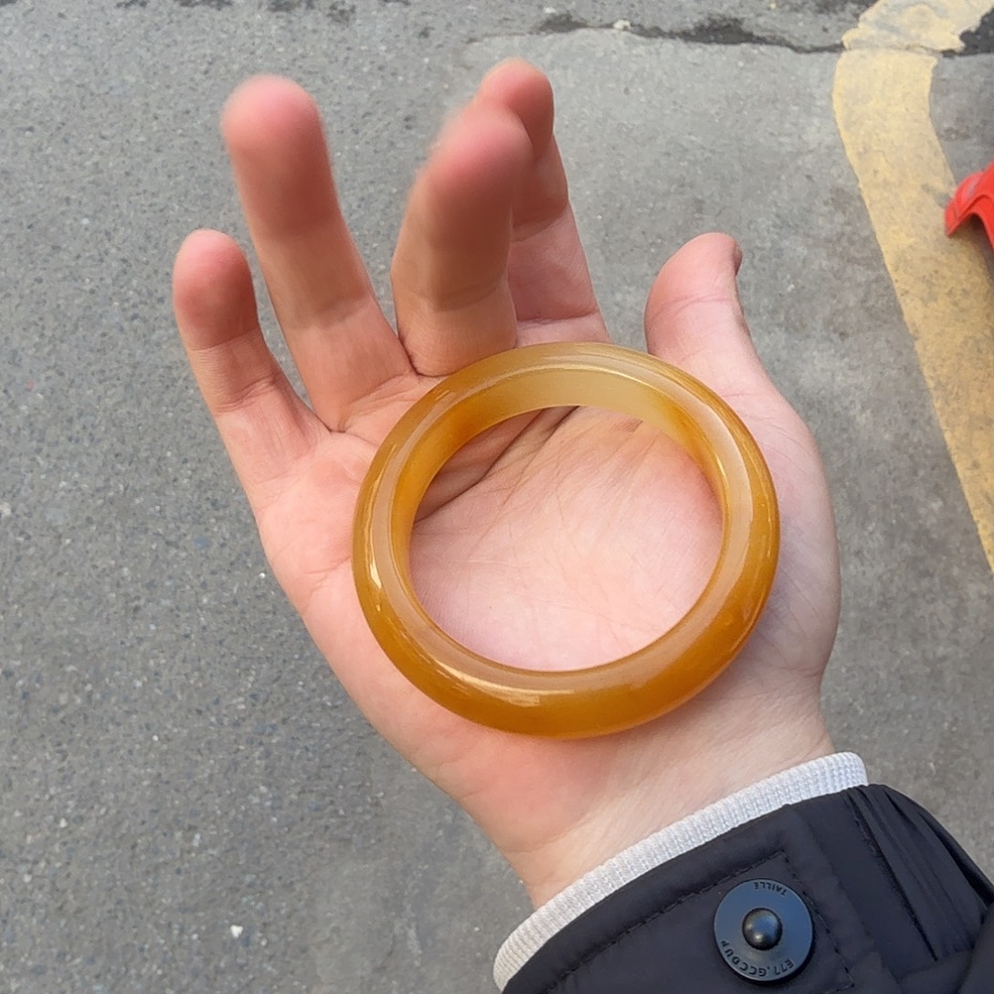 石英质玉（黄龙玉）未镶嵌手镯