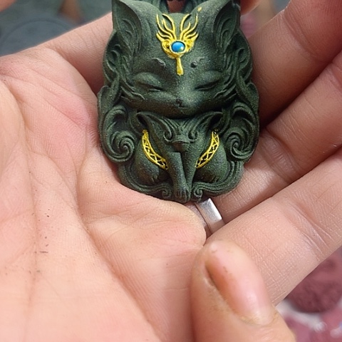 泥塑梦灵香方九尾狐福利价镶嵌版福利价