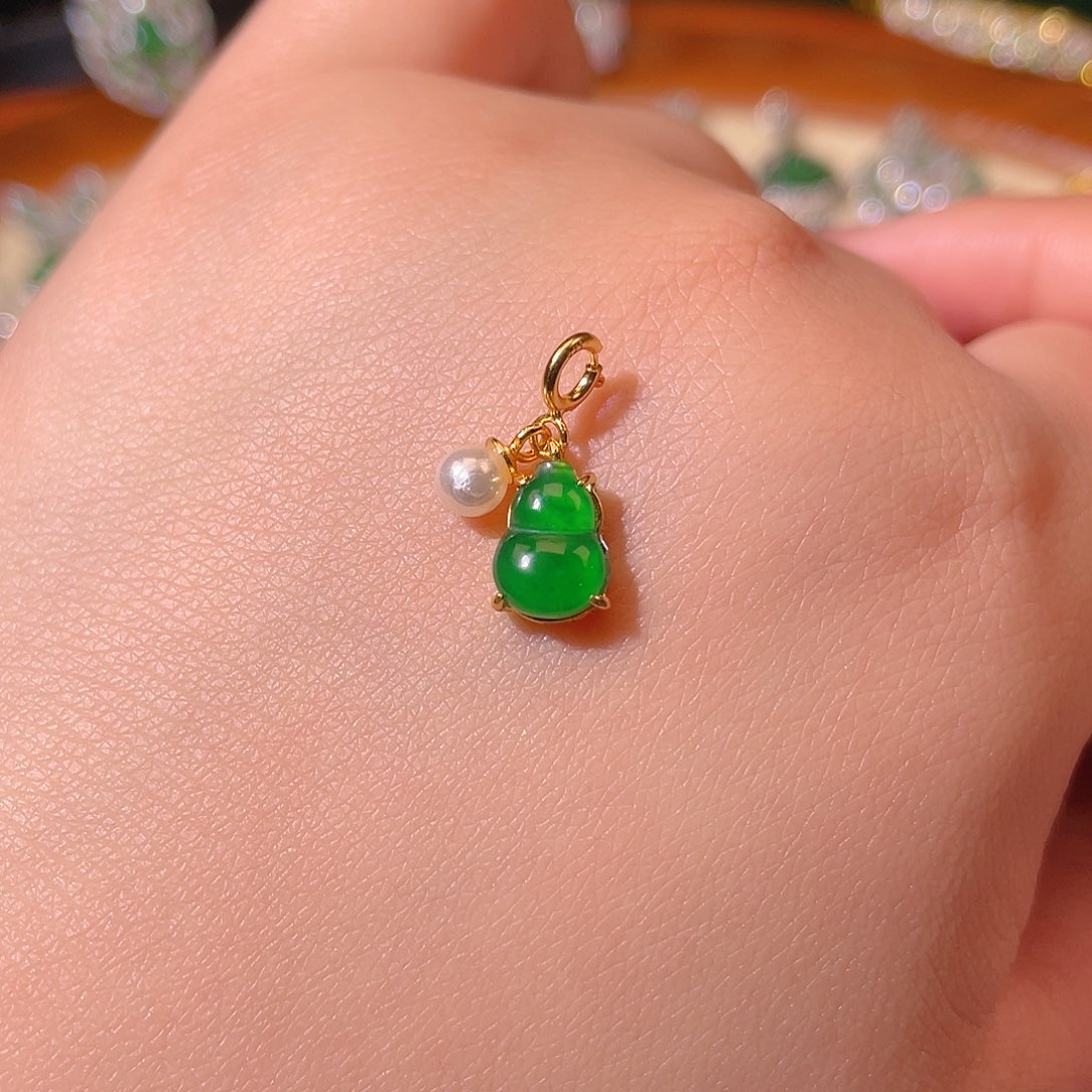 翡翠吊坠(不含链)银S925镶嵌