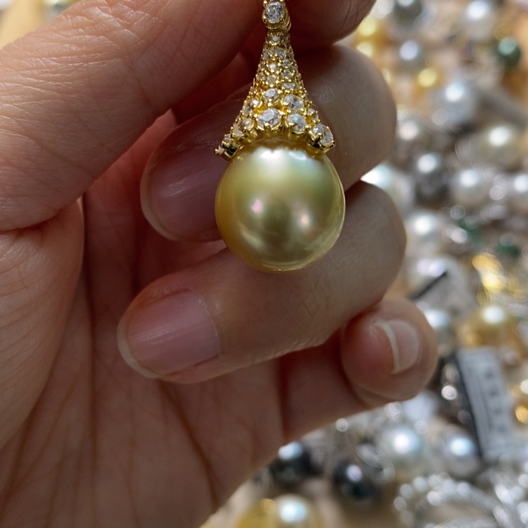 海水珍珠颈饰银S925镶嵌