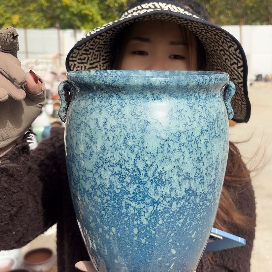 口径20高度25一个蓝雪花耳