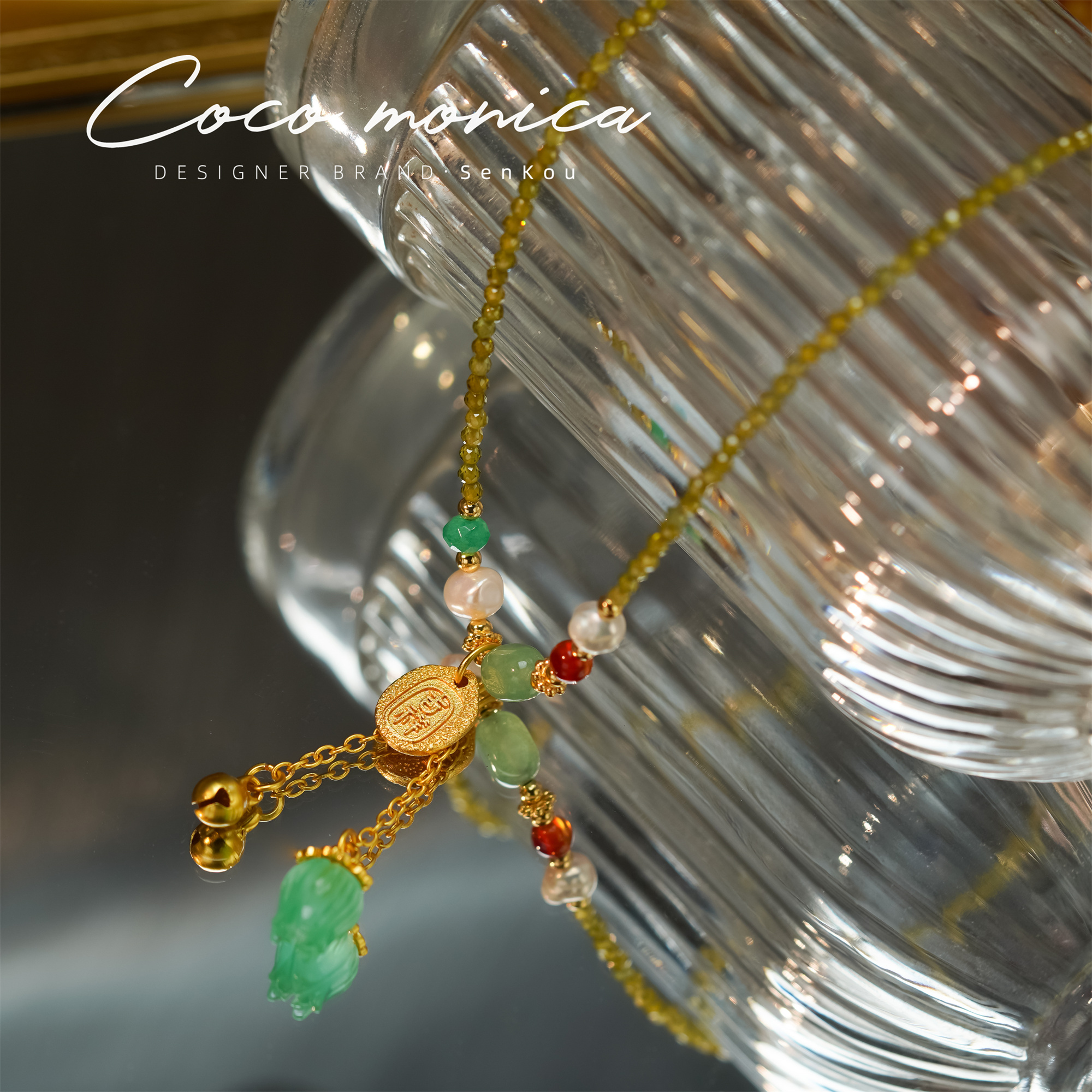 【小霞珠宝】项链手工气质轻奢复古国风民族风国潮镶嵌 WE611