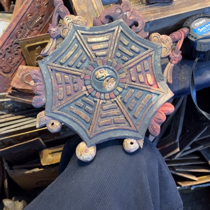 木***沐香榧木老木雕花板艺术