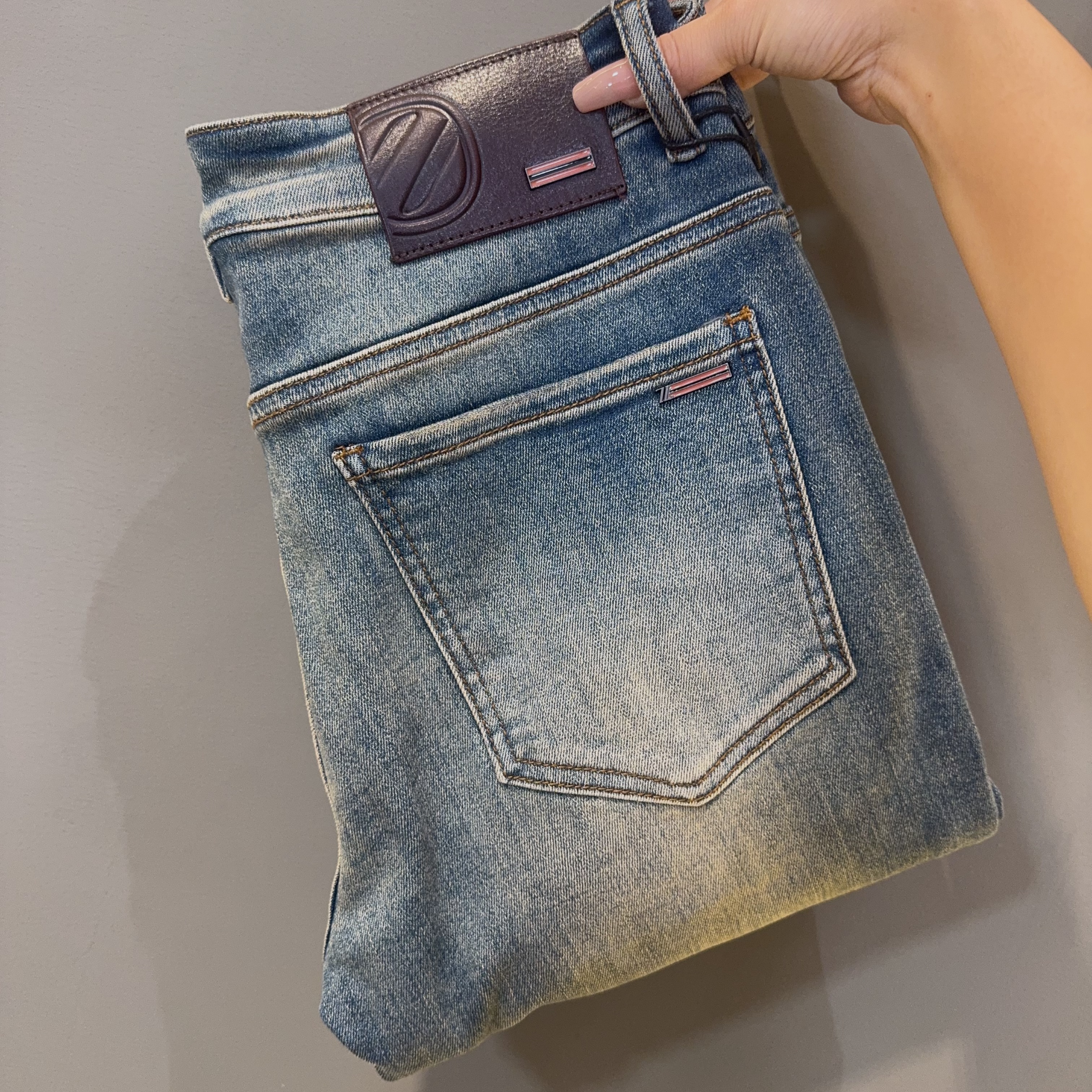 2025-秋冬新款男士欧潮修身小直筒-6583