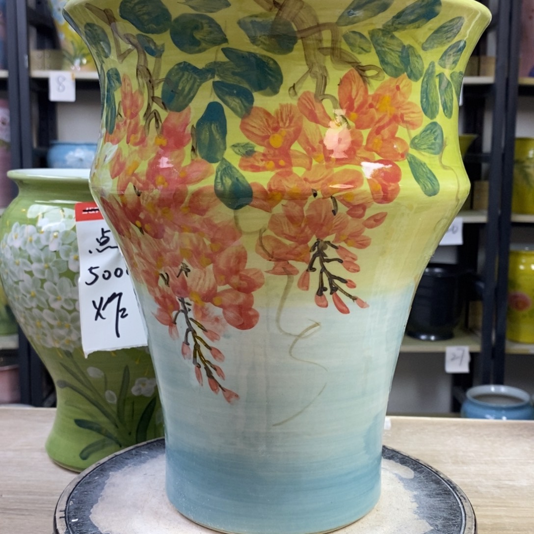 景德镇手工手绘陶瓷花盆