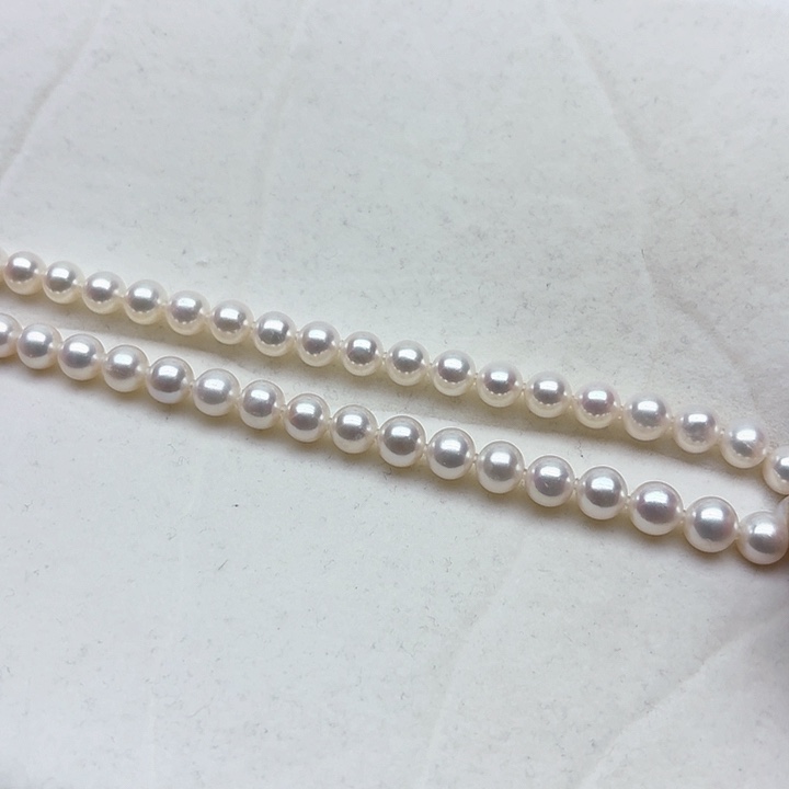 淡水珍珠颈饰银S925镶嵌7-8mm正圆冷白光微瑕