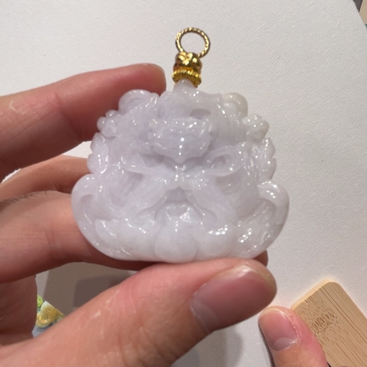 翡翠未镶嵌吊坠(赠链)代编织