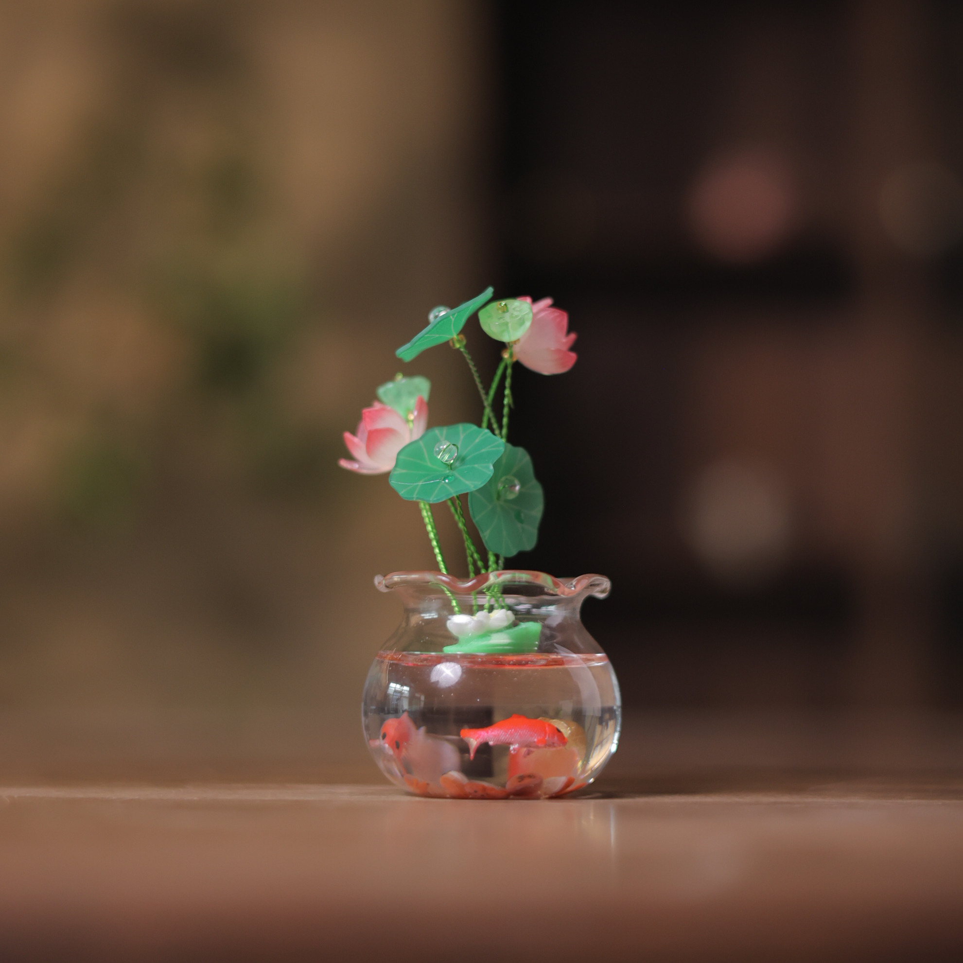 【喜器】锦鲤荷花好运瓶（Q9207）