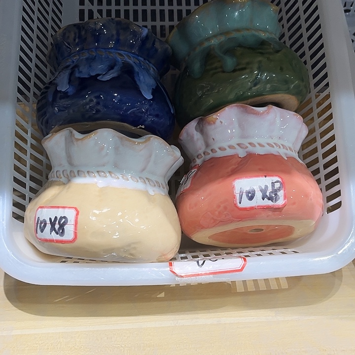 瓷片花盆多肉植物艺术品