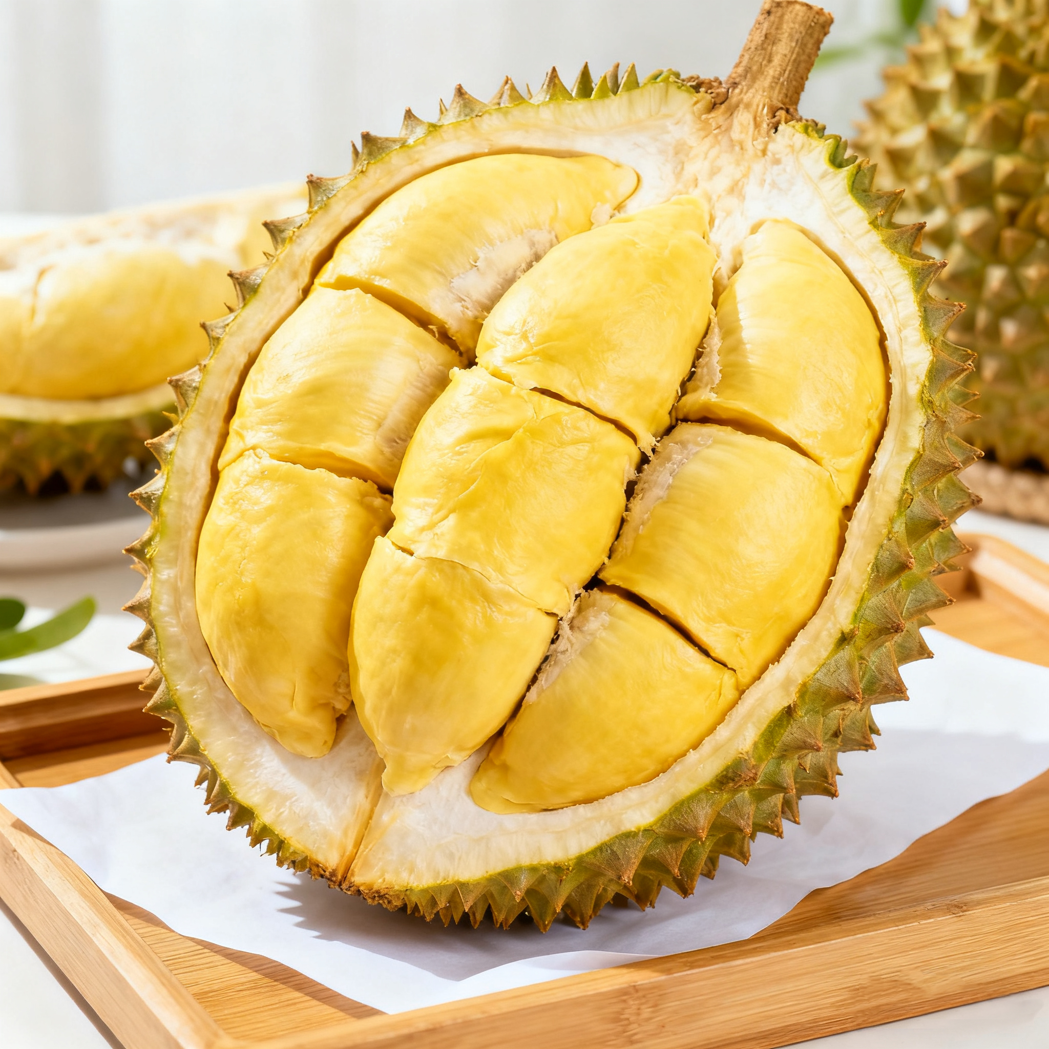 【到手两大盒！】泰国金枕树熟榴莲去壳发肉软糯香甜液氮锁鲜发顺丰