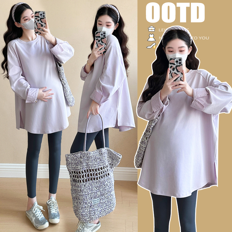 2026春装新款孕妇装宽松时尚潮妈休闲大码新中式T恤外穿潮女