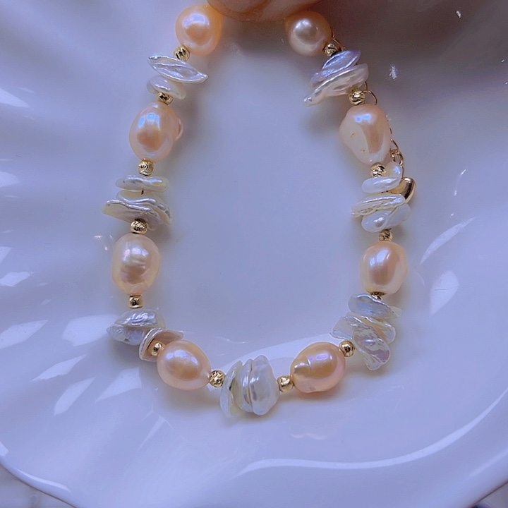 淡水珍珠手绳合金