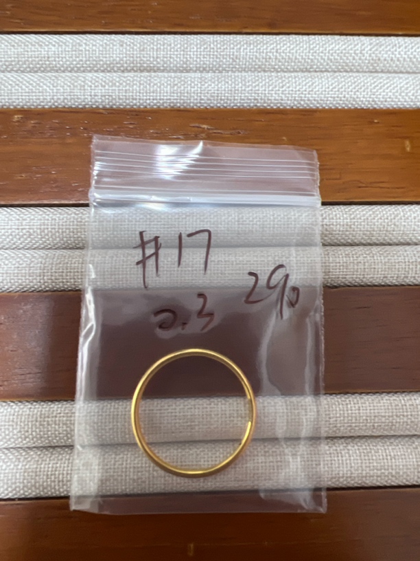 17圈口 足金999 亮面戒指 0.3