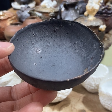 杯粗陶杯 柴烧裸烧手作品