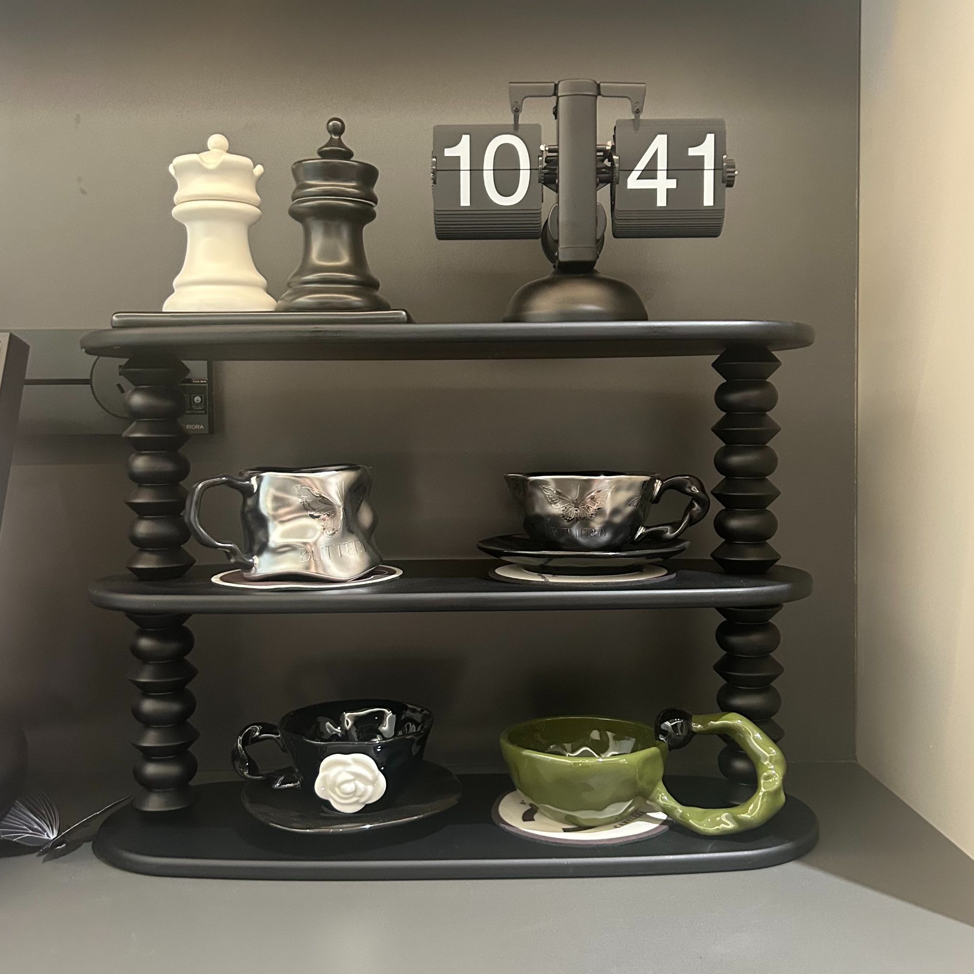 整装木质杯架｜复古杯子多层置物架家用桌面整理收纳架展示架创意