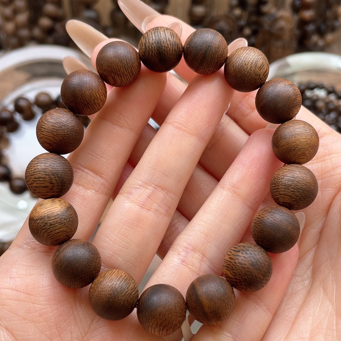 【闪购商品】沉香手串芽庄软油紫棋楠1.2沉