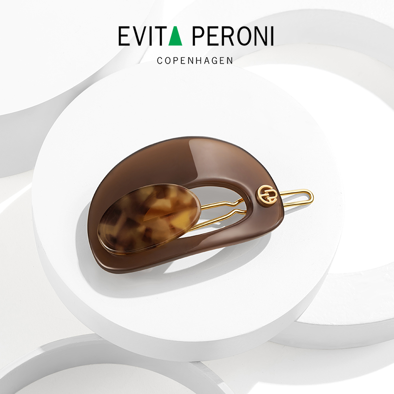 Evita Peroni/依慧达新款发卡美拉德扣夹女小众设计个性时尚复古