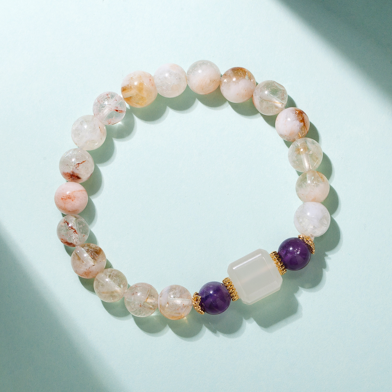 天然黄水晶手链原创设计清新百搭女款手串气质多样性发-022