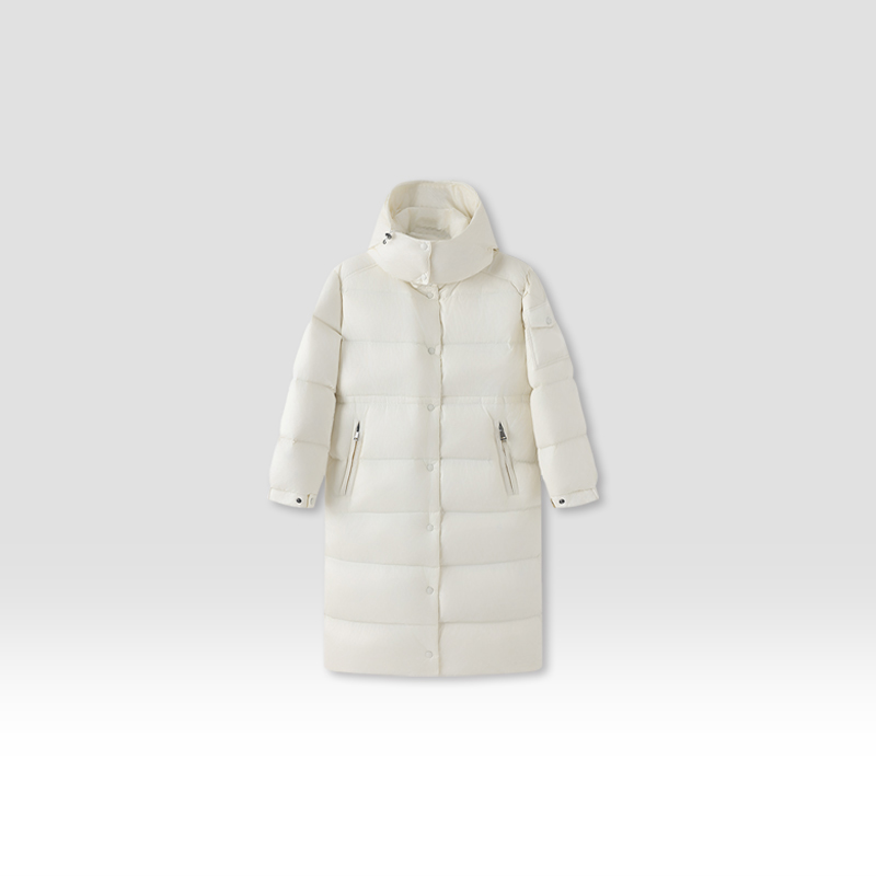 原单非世面货！方格快白鹅羽绒服白色 153