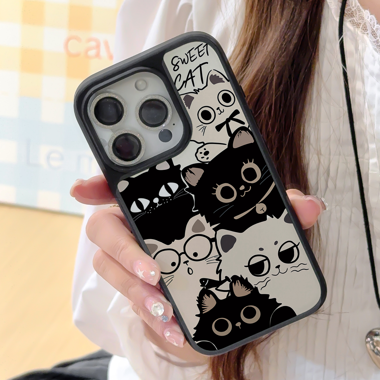 满屏猫咪适用苹果17promax手机壳iphone16新款13磁吸14可爱