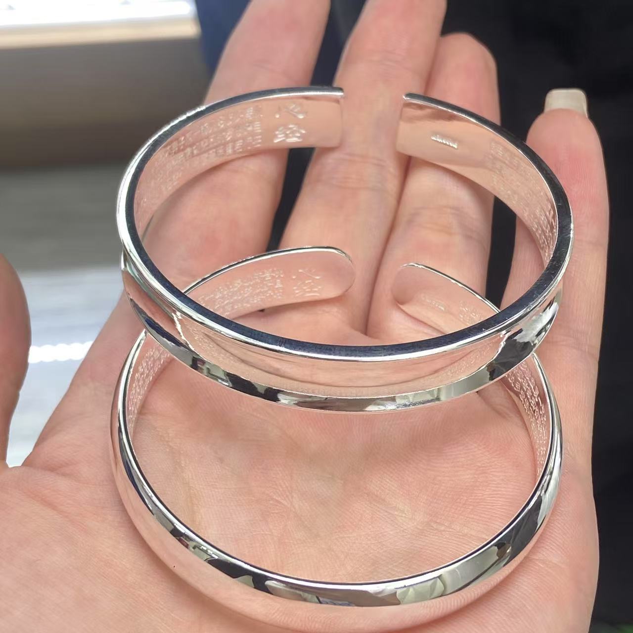 足银银制品 【星浩珠宝】足银手镯5-2T69L569【多样性发一件】