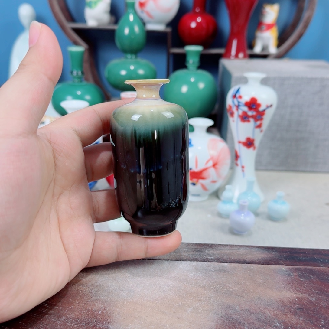 陶瓷手工小花器摆件